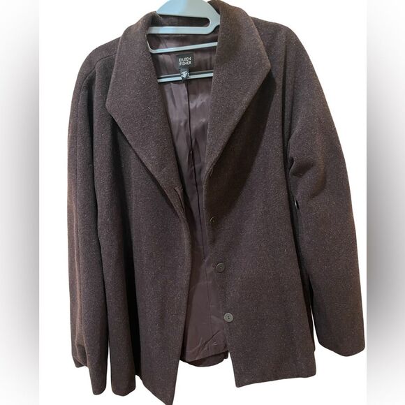 EILEEN FISHER 💯 Wool Coat - Picture 1 of 4